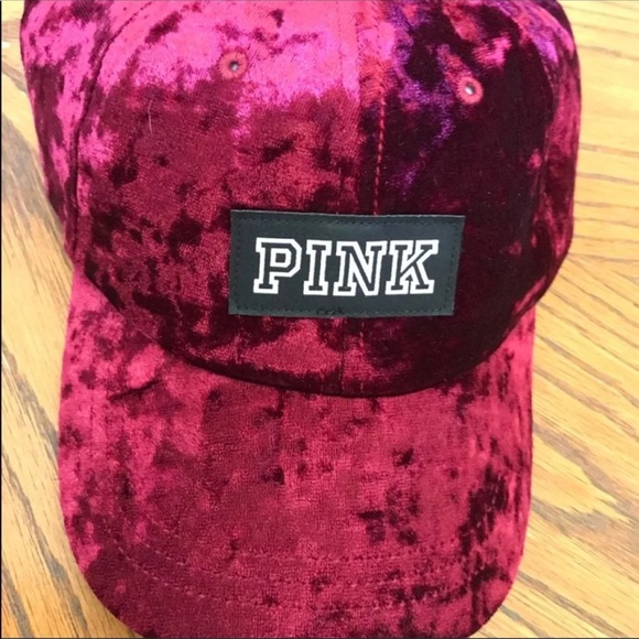 VS PINK VELVET CAMPUS BACKPACK BASEBALL CAP RUBY main image 9